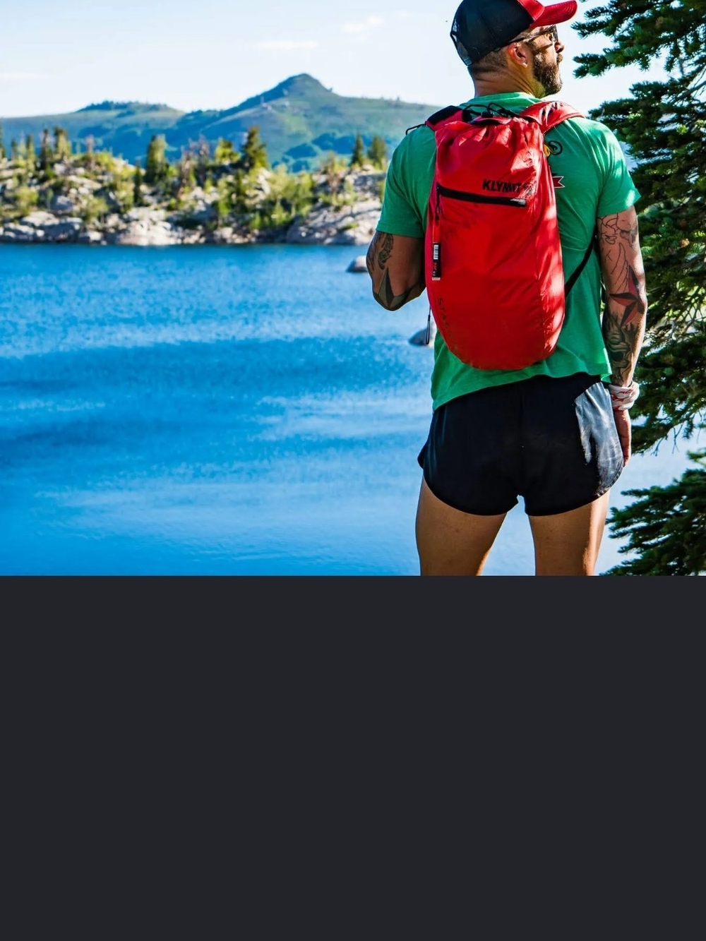 Black Klymit 18L Daypack Inflatable Airframe Suspension Hydration Friendly